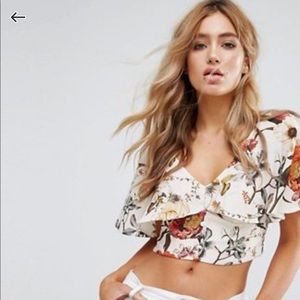 River island cape blouse in floral print.